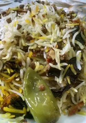 A picture of Qeema masoor pulao my favorite 😍 #cookpad.