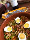 Calamares con guisantes