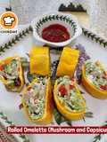 👩‍🍳Rolled Omelette (Mushroom and Capsicum)