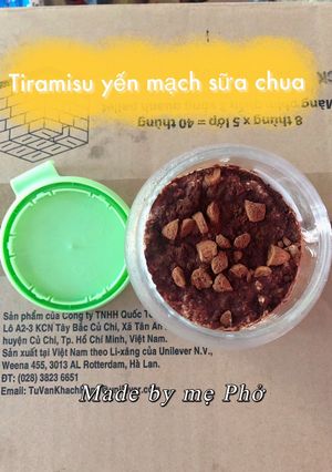 Hình của món Tiramisu yến mạch sữa chua.