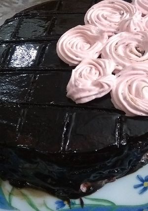 A picture of Chocolate blueberry cake.