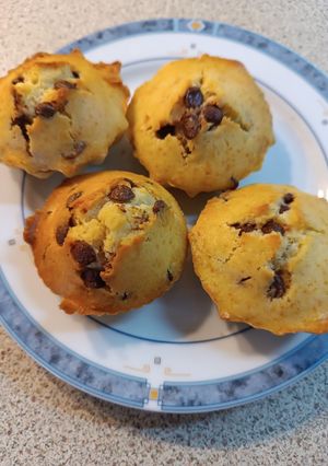 Φωτογραφία της συνταγής Muffins με σταγόνες σοκολάτας