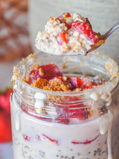 Una foto de Porridge frío “Cheesecake”
