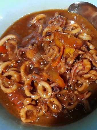 Cara Gampang Membikin Resep Cumi saus tiram pedas manis yang Uenak Anti Ribet, Lezat Sekali