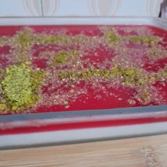 A picture of Mahalabia dessert (rose flavour).