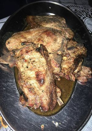 A picture of T bone steak.