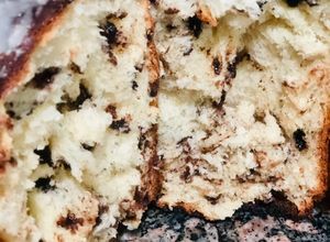 Una foto de Pan dulce con chispas de chocolate