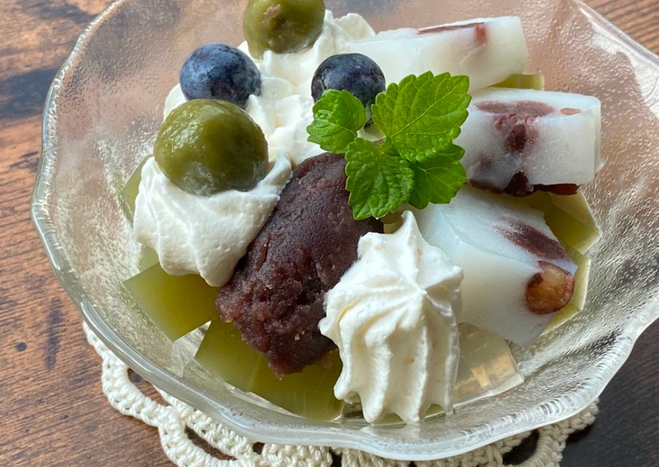 Japanese Matcha Agar Jelly