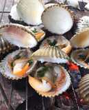 Sò cò - sò lông nướng mỡ hành