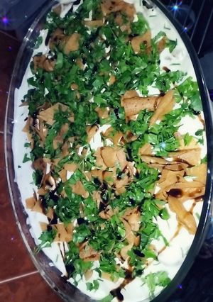 صورة لوصفة فتة الباذنجان والبطاطس