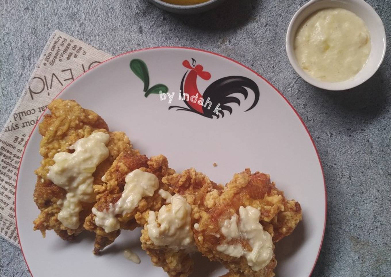 Ayam Goreng Wijen With Simple Bechamel Sauce