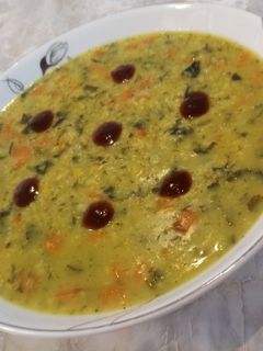 عکسی از دستور آش جو پرک و هویج🍜