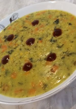 عکسی از دستور آش جو پرک و هویج🍜