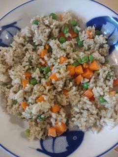 A picture of Zaatar rice pilaf.