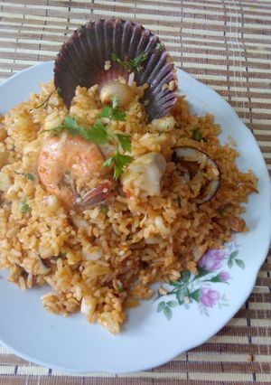 Una foto de Arroz con mariscos