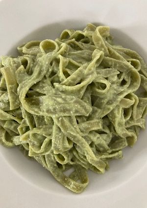 Una foto de Pasta con salsa brócoli