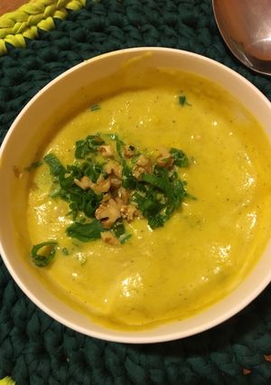 Una foto de Crema de brócoli y zapallo