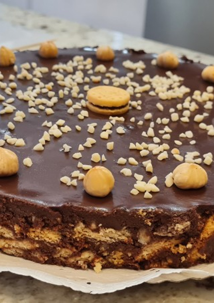 Una foto de Tarta de galletas y chocolate