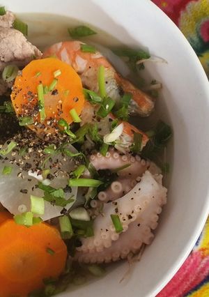 Hình của món Bánh canh hải sản.