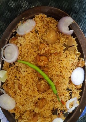 A picture of Jhinga Pulao.