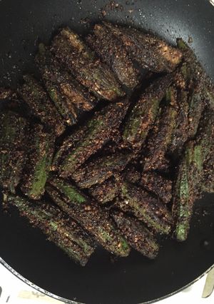 A picture of Stuffed Bhindi.
