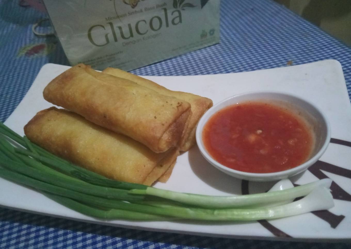 Lumpia isi rebung saos thailand