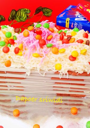 Foto resep Pocky cake (base cake strawberry milk sponge cake)