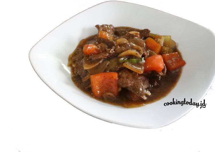 Resep: Sapi Lada Hitam (Black Pepper Beef) Untuk Pemula!