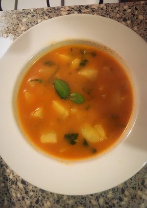 "Tejes" krumplileves recept fotója