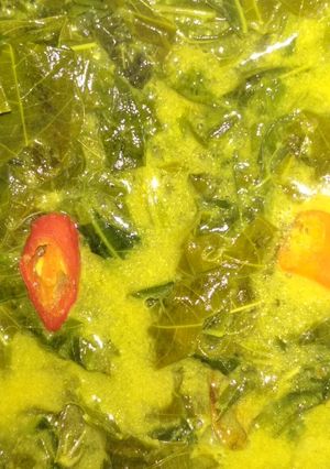 Foto resep Sayur daun singkong bumbu kuning