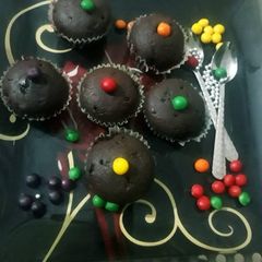 A picture of Eggless chocolate cupcake.