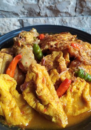 Foto resep Ayam tahu telur bumbu rujak