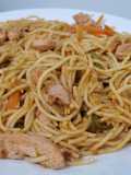 Stir fry chicken spegettis