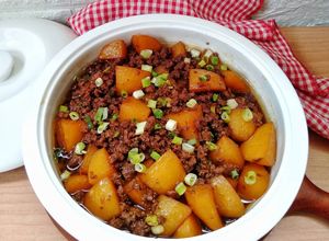 Foto resep Kentang kecap daging cincang