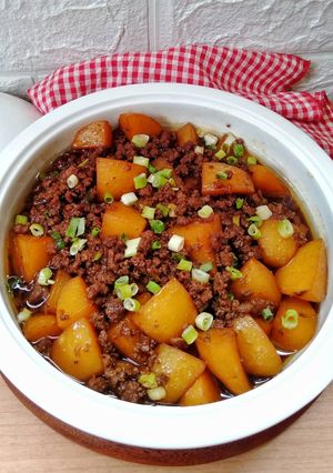 Foto resep Kentang kecap daging cincang