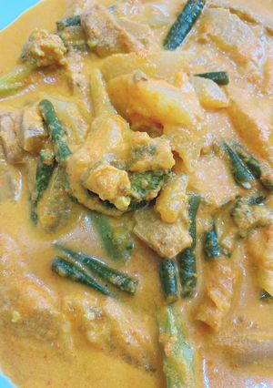 Foto resep Gulai kundur kaki jamur Kcg panjang brokoli Vegan