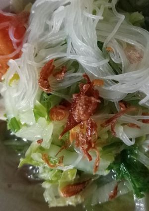 Foto resep Sawi bihun jagung segar