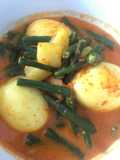 Gulai telur kacang panjang dan kentang