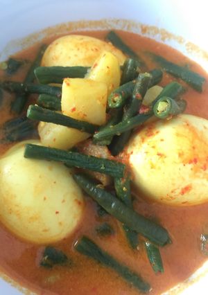 Foto resep Gulai telur kacang panjang dan kentang