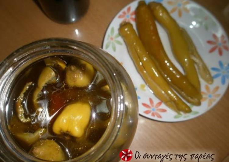 Simple Way to Make Speedy Pickled bull&#39;s horn peppers