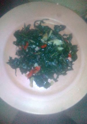 Foto resep Tumis daun singkong simple