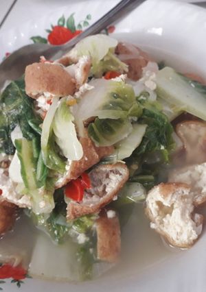 Foto resep Oseng sawi putih dan tahu#RecookResepAsia