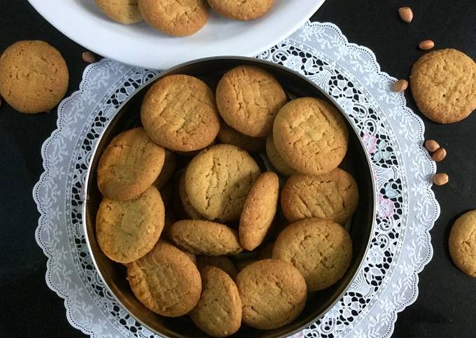 Eggless Peanut Butter Cookies