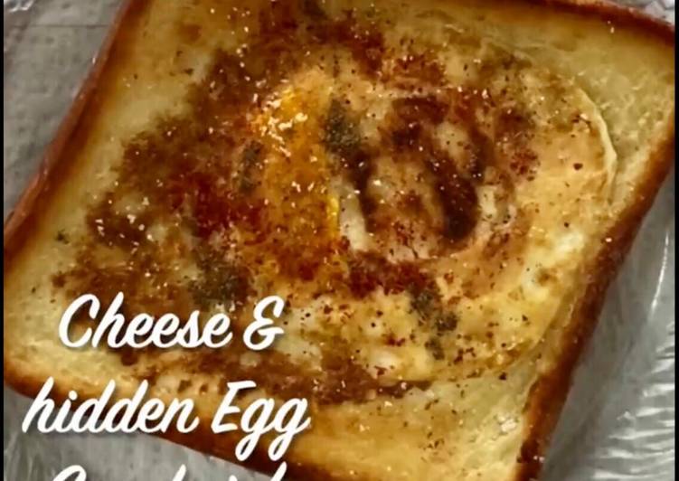 Easy Way to Cook Super Quick Cheese & Hidden Egg Sandwich 🥪