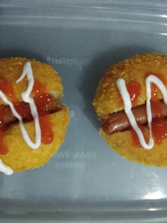 Cara Mudah Membuat Resep Donat sosis (donsis) yang Uenak Anti Ribet, Bisa Manjain Lidah