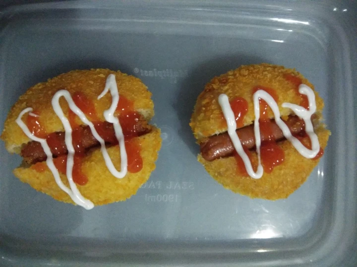 Cara Mudah Membuat Resep Donat sosis (donsis) yang Uenak Anti Ribet, Bisa Manjain Lidah