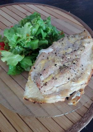 Una foto de Brótola y palometa al horno