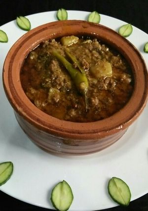 A picture of Aloo Qeema😋🍲.