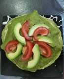 Torta de panqueques de espinaca saludable
