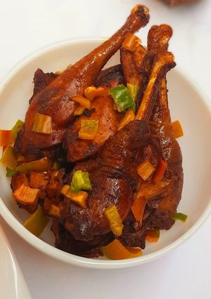 A picture of Pan grilled chicken.